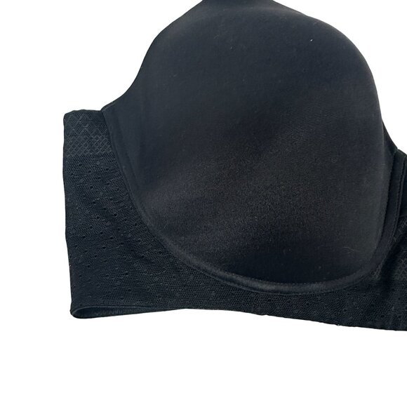 Vanity Fair Womens Breathable Luxe Full Figure Wirefree 71265 Bra Size 38C Black - Picture 3 of 8
